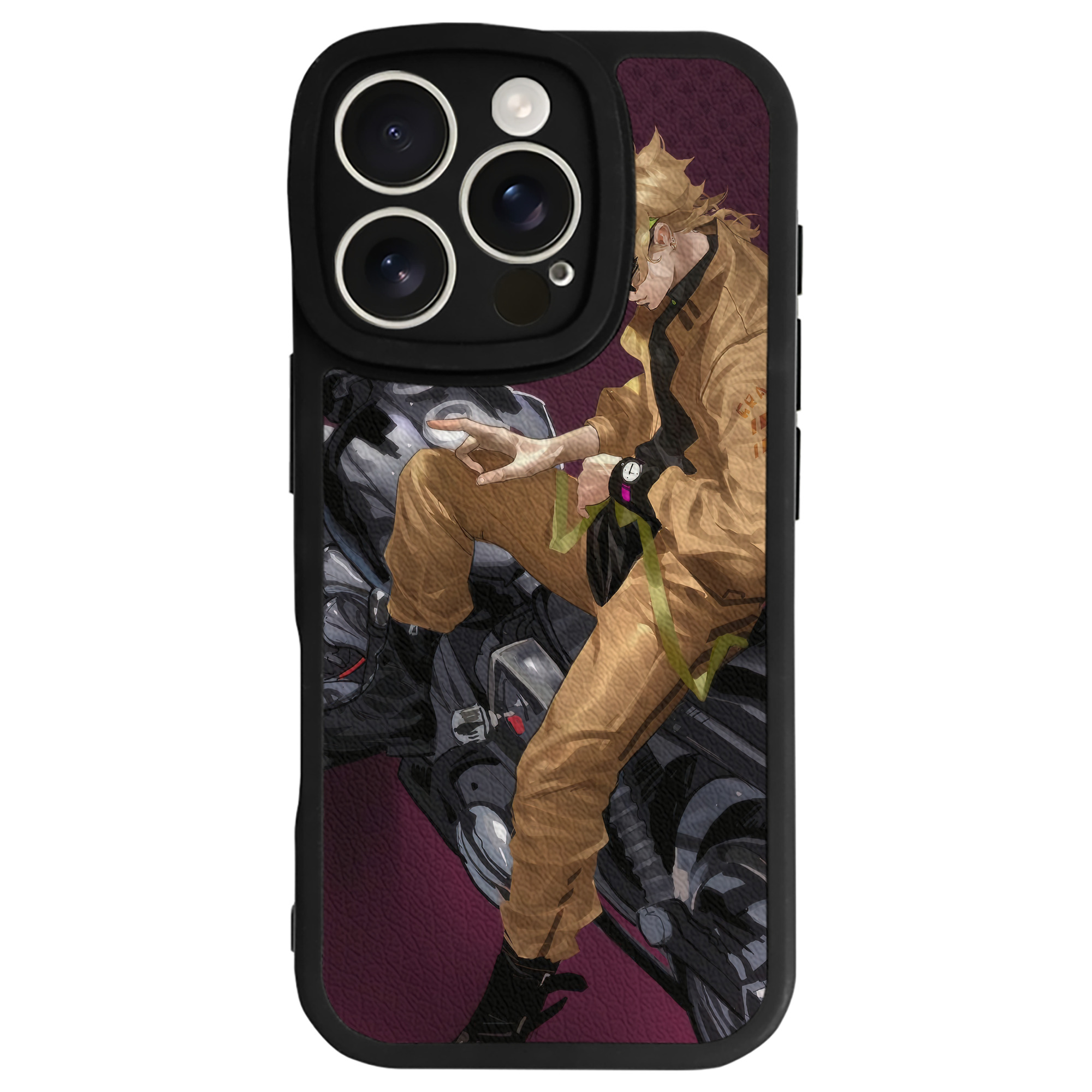 （画像用） ジョジョの奇妙な冒険 JoJo's Bizarre Adventure 【iPhone 16シリーズ対応】シリコンスマホケース（レザー調） 材質：シリコン
